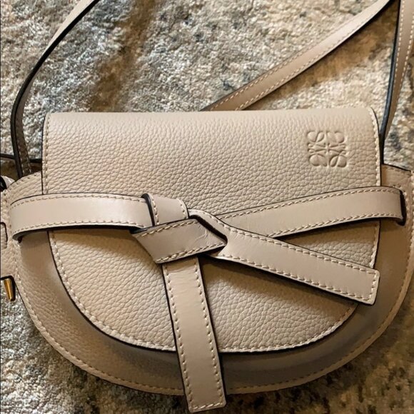 Loewe Gate Dual Mini Bag in Light Beige Grained Leather - Picture 1 of 4